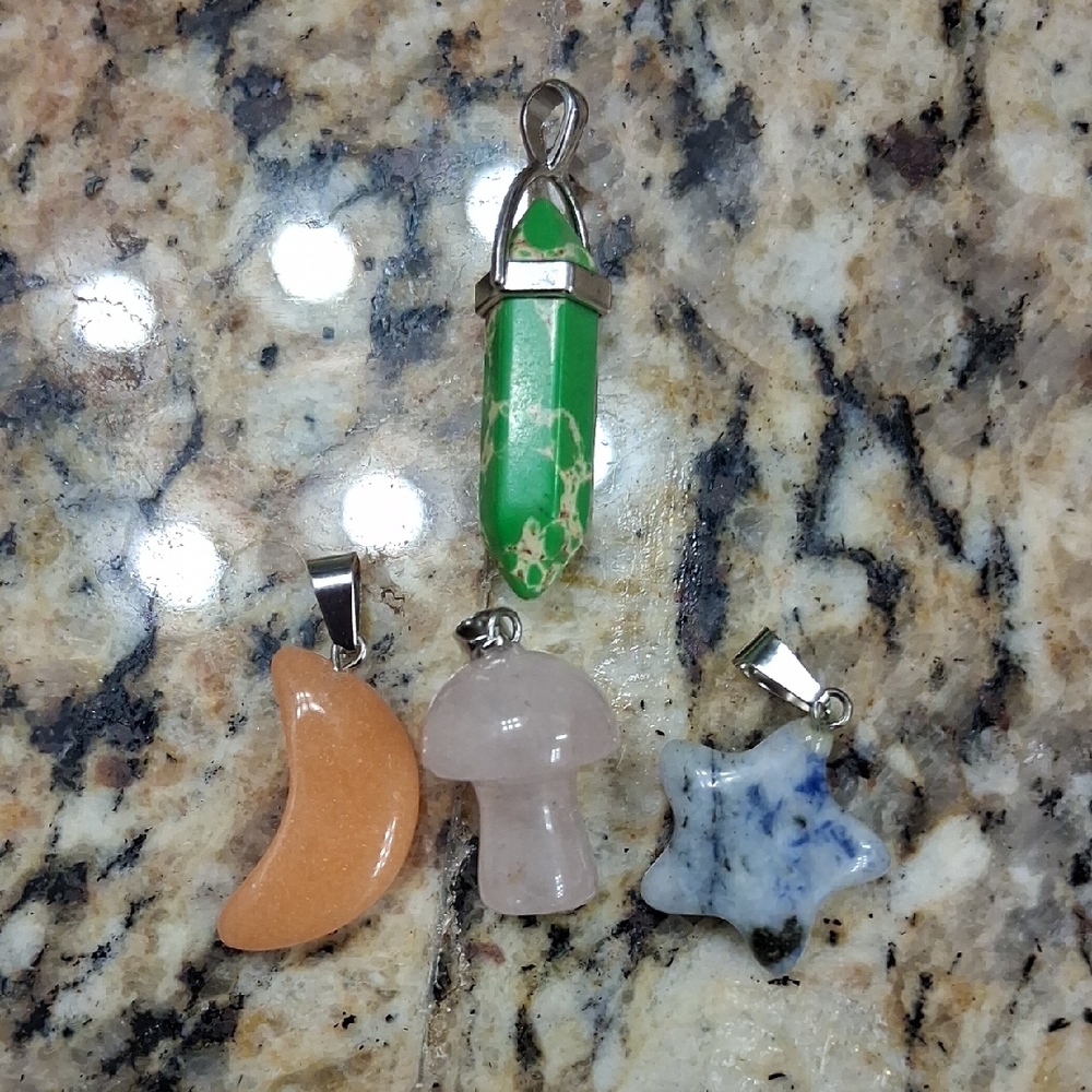 Elegant Multi-Color crystal Pendant Set